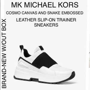 COPY - MICHAEL KORS COSMO SLIP ON CANVAS TRAINER SNEAKERS